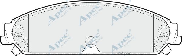 APEC BRAKING Комплект тормозных колодок, дисковый тормоз PAD1557